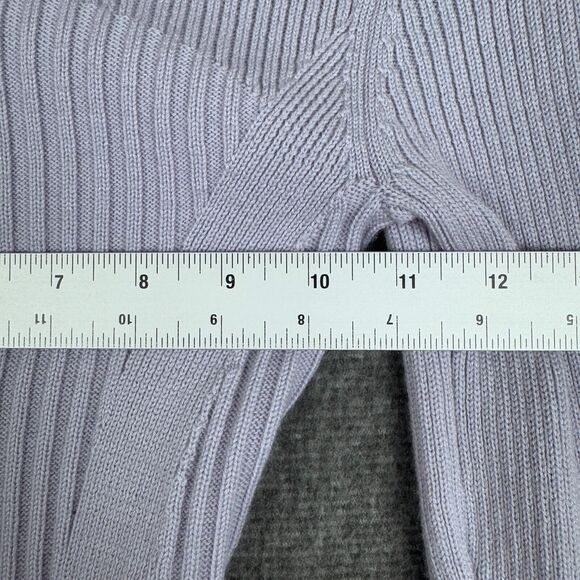 Lululemon Serene Merino Wool Sweater Women's 2 Purple Pullover Ribbed Stretch - Picture 7 of 9